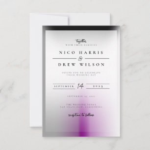 Convite Casamento de Orgulho Demisexual Elegante