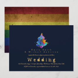 Convite Casamento de Orgulho LGBT da Árvore de Natal Trend