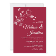 Casamento de orquídeas vermelhas florais modernas 