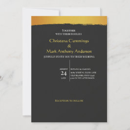 Convite Casamento de Ouro à Meia-Noite