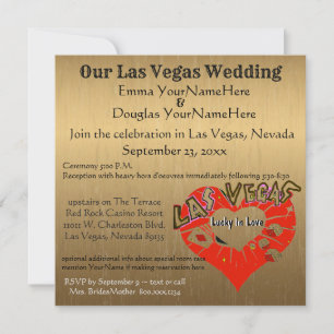 Convite Casamento de Ouro em Las Vegas