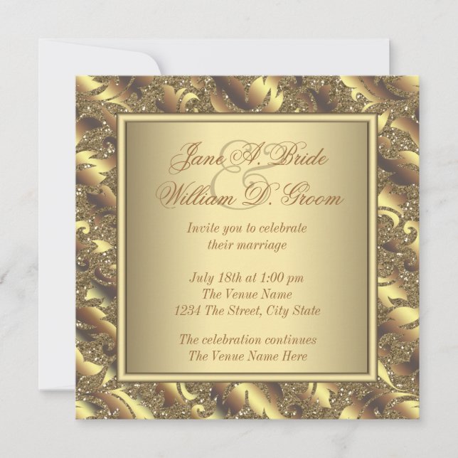 Convite Casamento de Ouro Puro (Frente)
