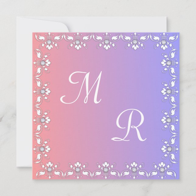 Convite Casamento de Ouros e Legança Branca (Frente)