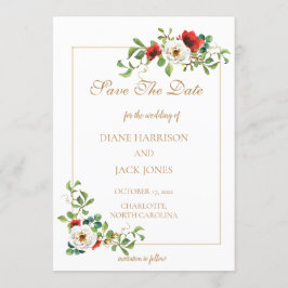 Convite Casamento de Outono Aquarela Salve a Data
