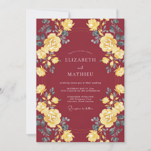 Convite Casamento de Outono com Acabamento Marrom