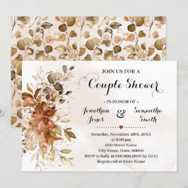 Convite Casamento de outono do Chá Eucalyptus no outono de