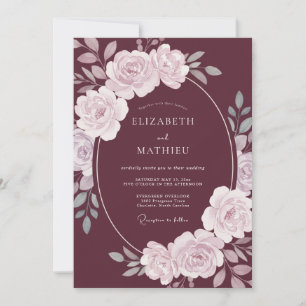 Convite Casamento de Outono Majestoso em Borgonha