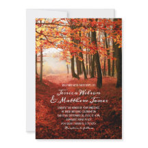 Casamento de outono Rustic Forest Burgundy