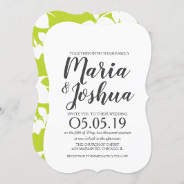 Convite Casamento de Padrões do Silo com Limão Verde Fresc