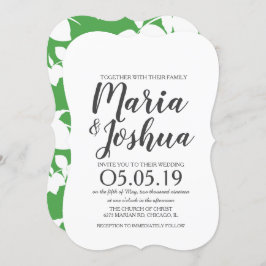 Convite Casamento de Padrões do Silo com Limão Verde Fresc