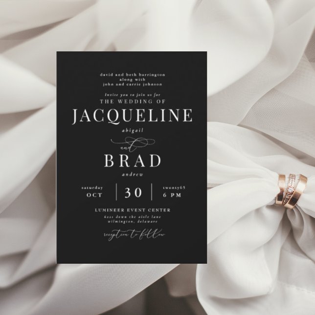 Convite Casamento de Pais Elegantes Negros (Criador carregado)