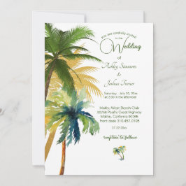 Convite Casamento de Palm Tree Beach