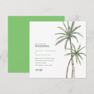Convite Casamento de Palmeira Verde Lima