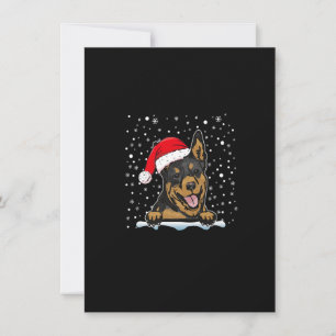Convite Casamento de Papai Noel de Natal com Cão Kelpie au