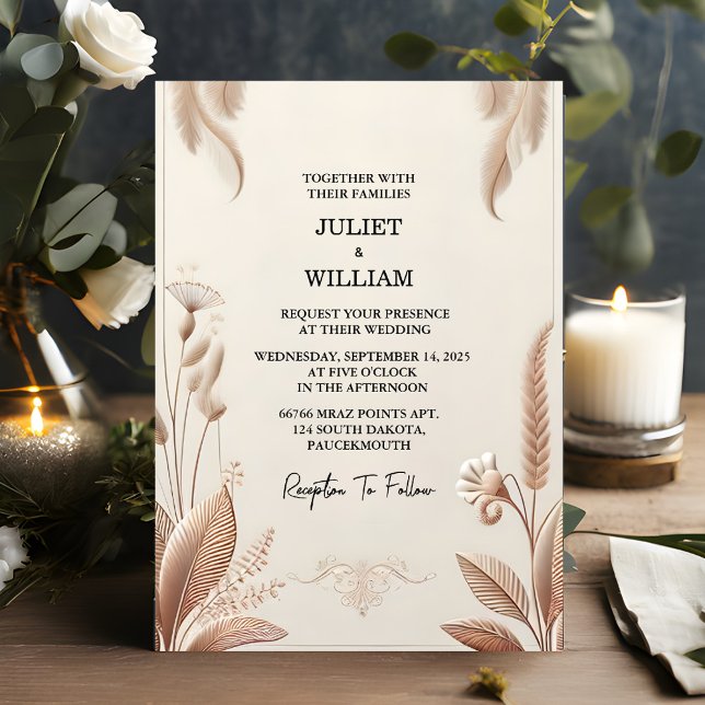 Convite Casamento de papel Linen com duas folhas de Tecido (Criador carregado)