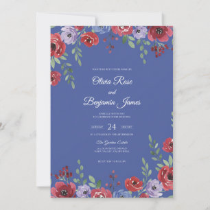 Convite Casamento de Papoula Carmesim e Vinca
