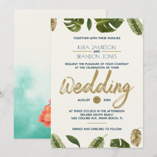 Convite Casamento de Paraíso Exótico