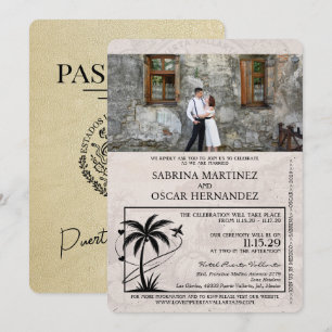 Convite Casamento de Passaporte Puerta Vallarta