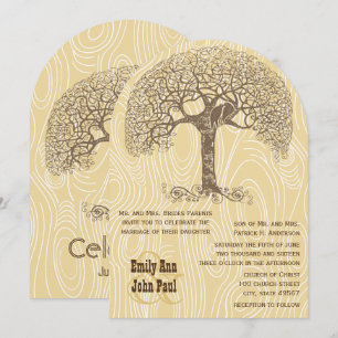 Convite Casamento De Pássaro Amarelo De Pássaro De Árvore 