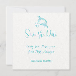 Convite Casamento de Pássaro de Amor com Beijo Azul Radiân