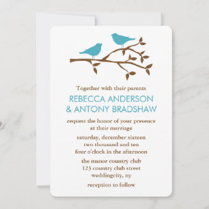 Convite Casamento de Pássaros