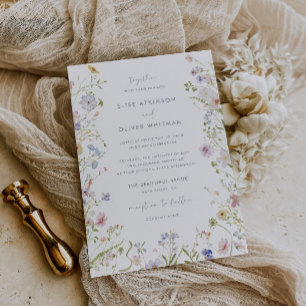 Convite Casamento de Pastel Selvagem