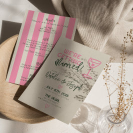 Convite Casamento De Pastel Whimsical Em Uma Única Manuscr