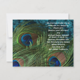 Convite Casamento de Pavão Verde