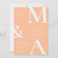 Casamento de Peach minimalista moderno