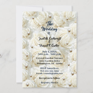 Convite Casamento de Pearl com Rosas de Sangue de Cheio Br