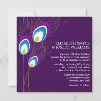 Casamento de Penas de Pavão Roxo