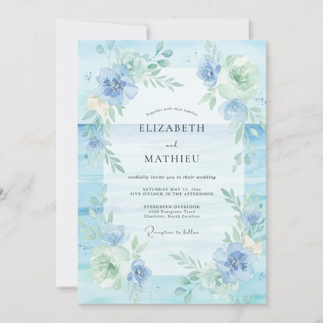 Convite Casamento de Peônia Celadon do Céu (Frente)
