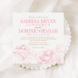 Convite Casamento de Peony Floral Elegante Dourado<br><div class="desc">O convite para casamento de peônias elegantes e românticas design em um esquema de cor de ouro rosa e champanhe.  Formato de cartão quadrado.</div>