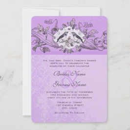 Convite Casamento de Perfuração de Árvores de Carvalho Vio