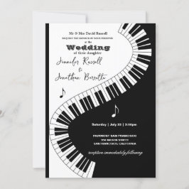 Convite Casamento de Piano Keys, Músicos Criativos