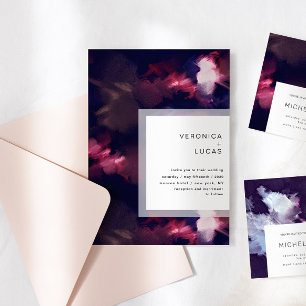 Convite Casamento de pincel moderno com pintura elegante