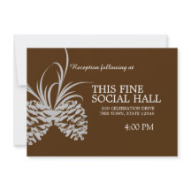 Casamento de Pine Cone Silhouette Brown e Silver