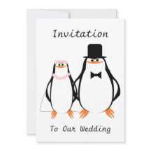 Casamento De Pinguins Pretos E Brancos