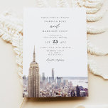 Convite Casamento de Pintura em Linha do Céu com Nova Iorq<br><div class="desc">Este convite para o casamento apresenta uma pintura aquosa do Nova Iorque Empire State Building Skyline. Edite com facilidade o texto *maioria* para atender às suas necessidades de eventos. Altere a cor de fundo e adicione a sua própria fotografia à parte de trás,  se preferir.</div>