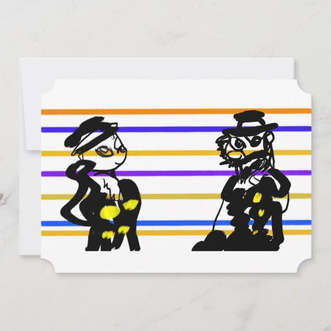 Convite Casamento de piratas  (Frente)
