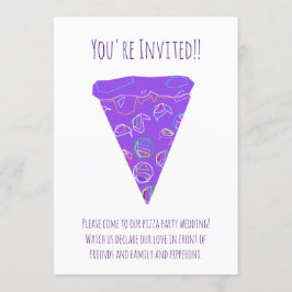Convite Casamento de Pizza Party