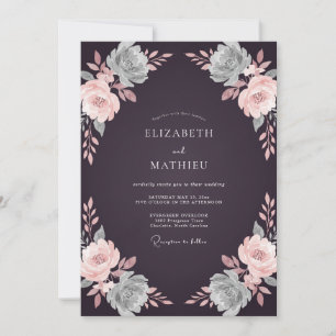 Convite Casamento de Plum Succulento Eucalipto Temperament