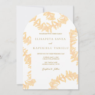 Convite Casamento de Plumeria Laranja