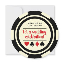 Casamento de Poker Chip Black Off White Las Vegas