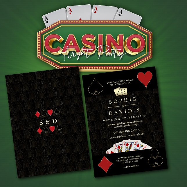 Convite Casamento de Poker em Vegas, Luxury Casino (Criador carregado)
