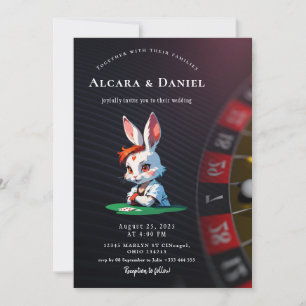 Convite Casamento de Pôquer no Casino Las Vegas