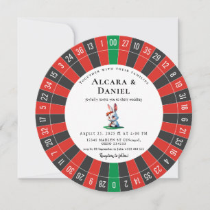 Convite Casamento de Pôquer no Casino Las Vegas