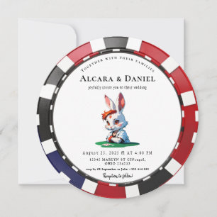 Convite Casamento de Pôquer no Casino Las Vegas