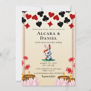 Convite Casamento de Pôquer no Casino Las Vegas