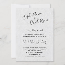 Convite Casamento de Posto de Escrita Manual Mínima Modern